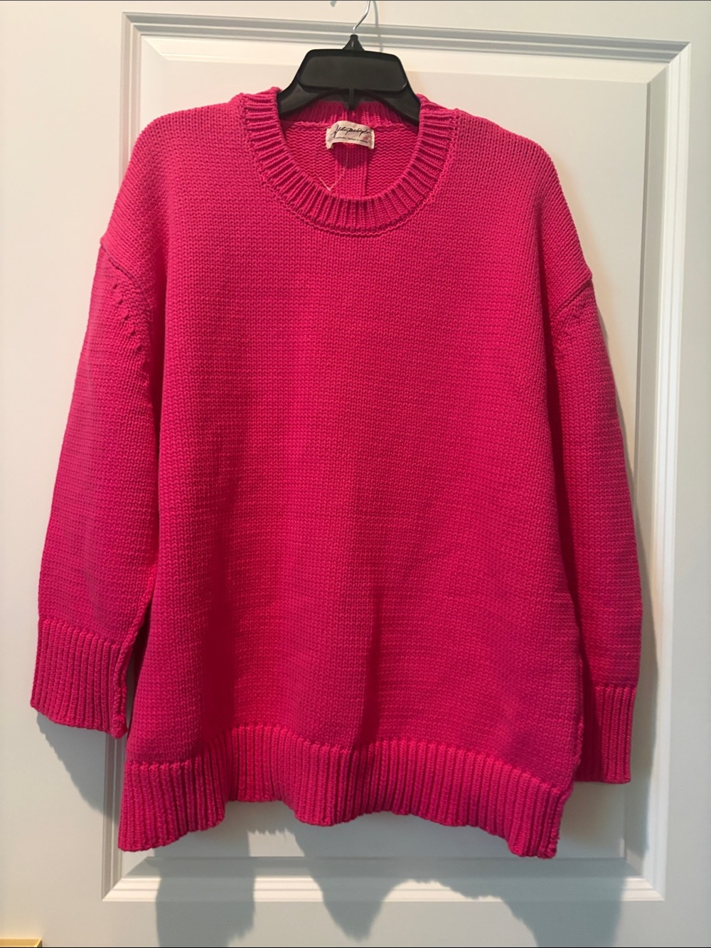 NWOT Free People Hot Pink Sweater